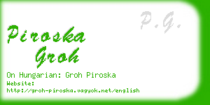 piroska groh business card